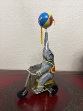 Schylling Collector Series Spinning Tin Elephant on Bike In Original Box