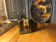 Vintage Kodak Brownie Hawkeye Flash Model Camera w/ Original Box Manual Tested