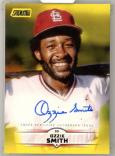 2025 Topps Stadium Club Baseball Ozzie Smith #SCBA-OS Base Autograph Yellow Para