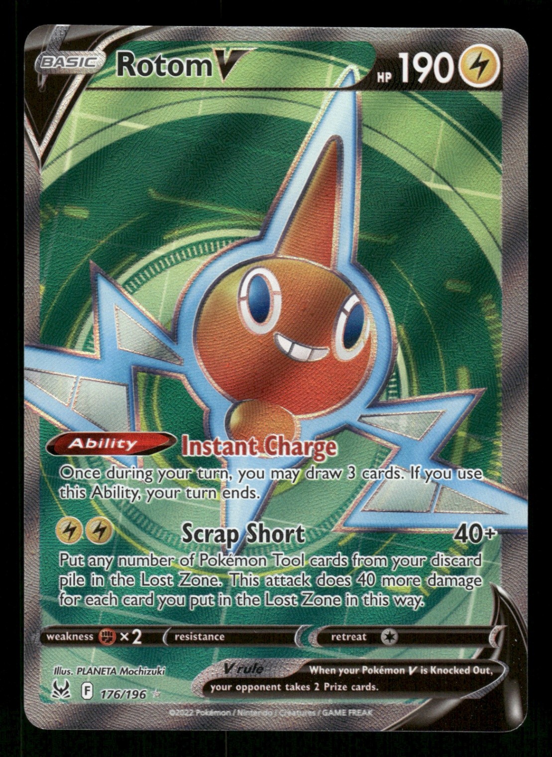 Rotom V (Full Art) 176/196 SWSH11 SWSH11: Lost Origin NM