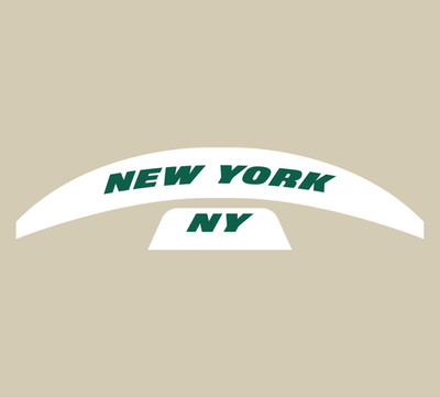 Jets Riddell Mid-Size Speedflex Football Helmet Bumper Decal Set