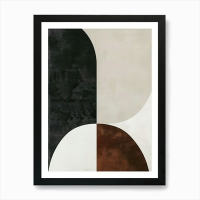 Diverging Shadows Bauhaus Minimalis gerahmtes Wandbild Poster Leinwanddruck Bild