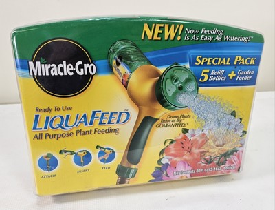#ad #ad Miracle Gro Gareden Feeder Nozzle 5 Bottles LiquaFeed Kit 80oz Grow Twice as Big $40.00