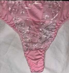 Vintage Y2K Jolie Intimates Pink Bikini Thong Panties Size 6 M
