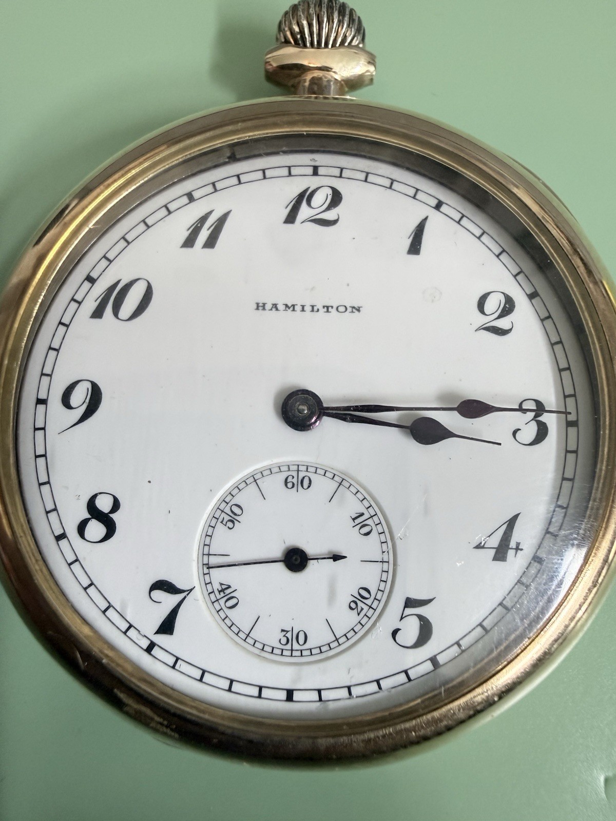 Original Vintage Hamilton 910 Pocket Watch- Not Running - Needs Service.