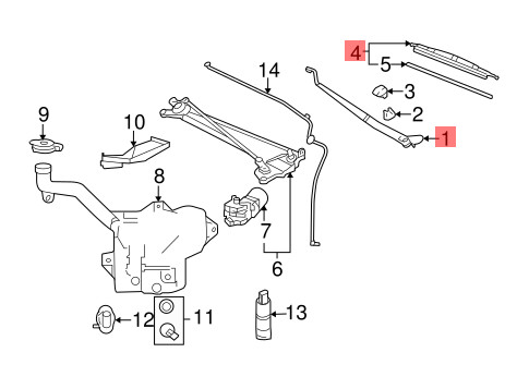 05-13 CHEVROLET CORVETTE C6 FRONT LEFT RIGHT WINDSHIELD WIPER ARM BLADE OEM