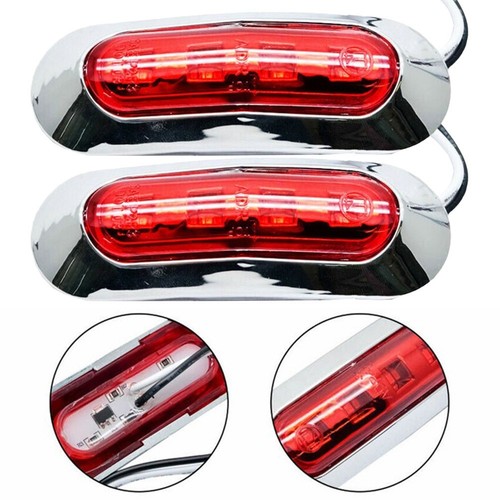 Waterproof Side Marker Lights for Car Truck Trailer 2 Pack 4 LED 12V24V - Picture 5 of 14