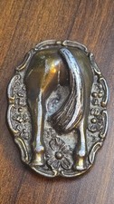 Bronze Bronze Horses Rear Belt Buckle Vintage 70s