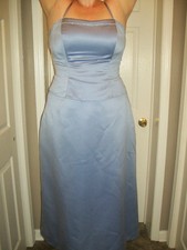 DAVID'S BRIDAL IMPRESSION 2 PIECE SPAGHETTI STRAP PERIWINKLE BRIDESMAID FORMAL