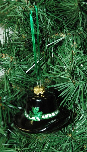 Irish Derby, Hat, St. Patrick's Day, Notre Dame Christmas Ornament - Picture 3 of 3