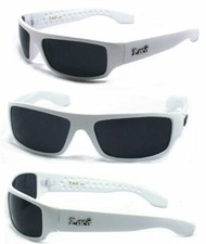 MEN GANGSTER OG SUNGLASSES LOCS BIKER GLASSES USA WHITE FRAME UV400