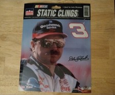 Vintage Dale Earnhardt Static Cling Decal New NASCAR 6.25" x 6"