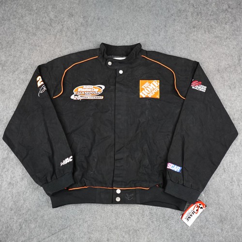 Vintage NASCAR Jacket Mens XL Tony Stewart Racing Home Depot Chase Authentic Y2K - Picture 3 of 19