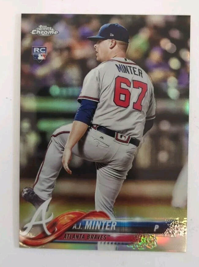 2018 Topps Chrome AJ Minter Rookie Refractor
