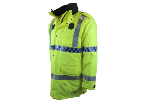 Hi Vis Jacket Waterproof Breathable Model 9 Security Vehicle Grade 2 - Picture 2 of 5