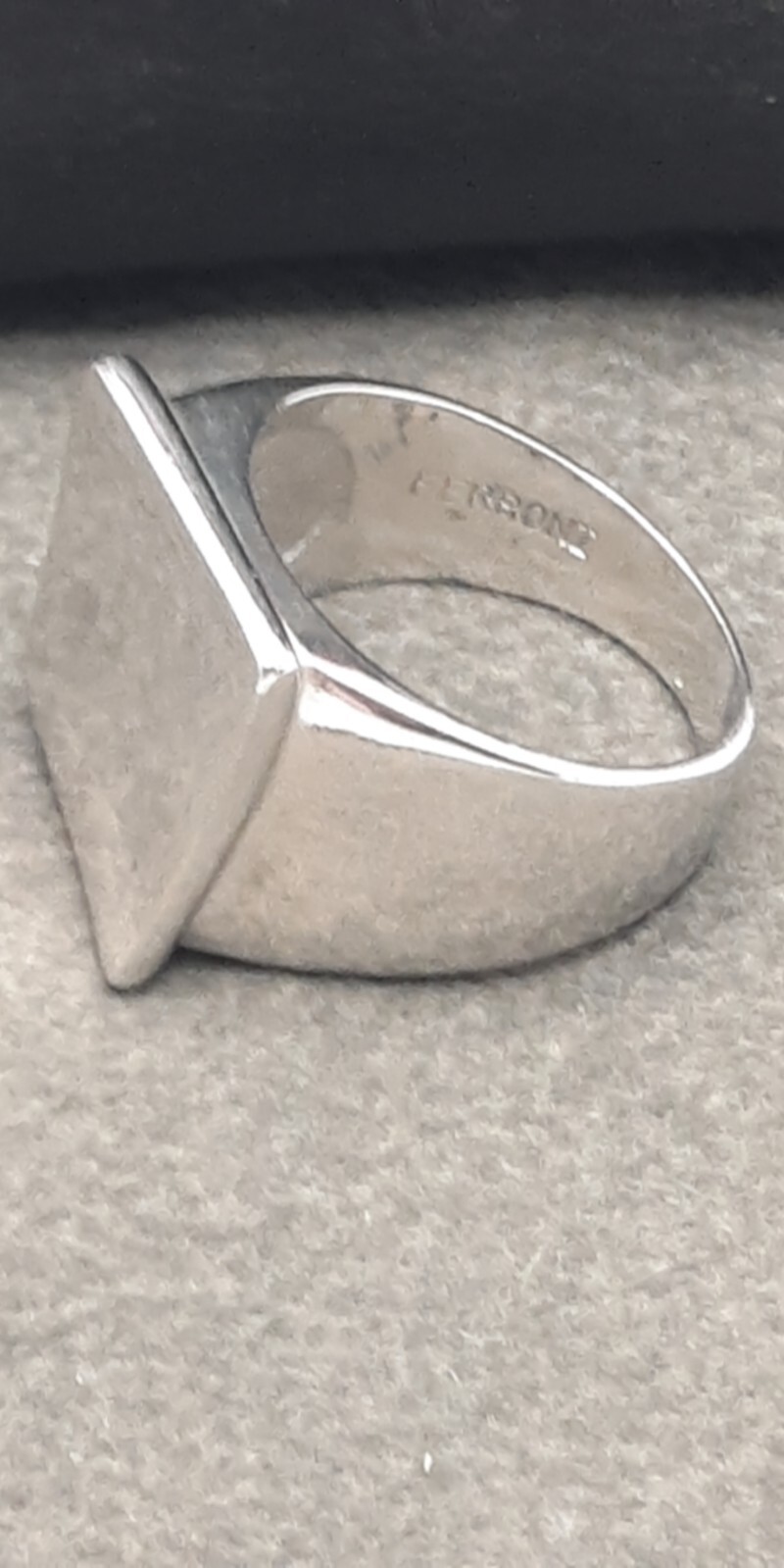 Ferroni Abstract Square Tablet Ring, Sterling Sil… - image 4