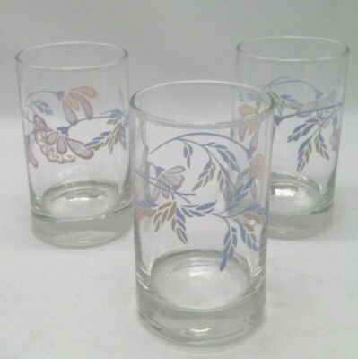 Set of 3 Corelle Coordinates by Ciara *PINK TRIO* 4'' WEIGHTED 7 oz JUICE GLASSES