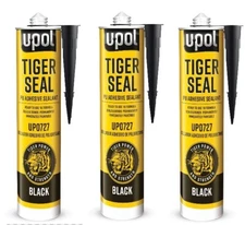 310 mL U-POL Tiger Seal Polyurethane Adhesive Sealant Black UPO727 (3 Pack)