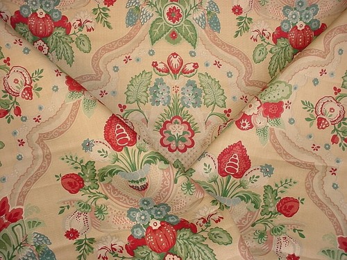 1-1/4Y Lee Jofa 2001124 Palazzo Coral Floral Linen Print Upholstery Fabric - Picture 4 of 4