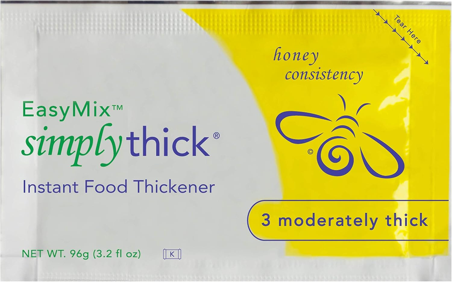 Simplythick Easymix | 25 Count of 96G Bulk-Serving Packets | Gel Thickener for T