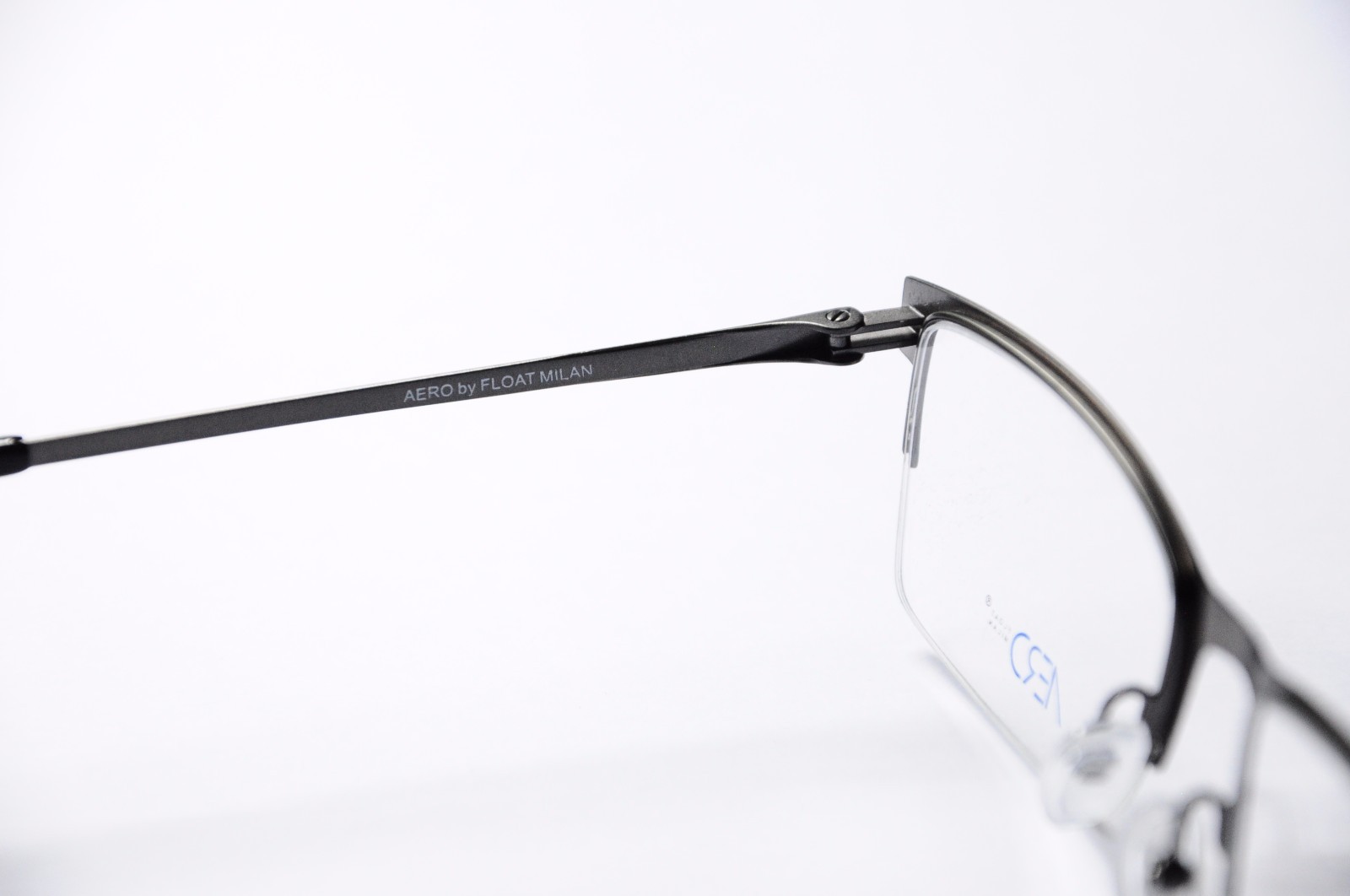 AERO FLOAT MILAN F58 HALFRIM METAL FRAME EYEGLASSES GUNMETAL 5318