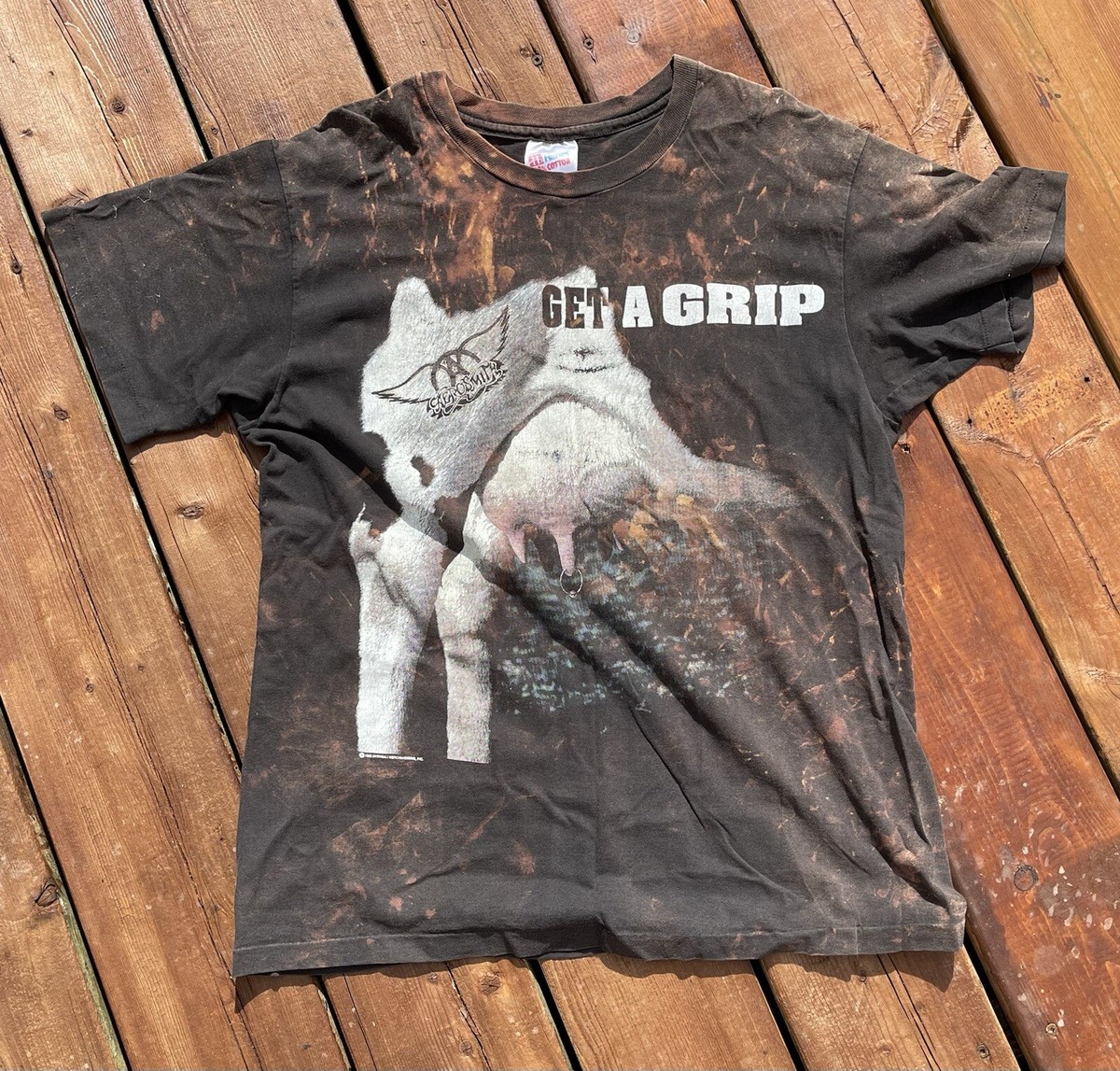 し*ま様 最終値下げAerosmith 1993年製 Tシャツ　get a gr AERO23-03-GRIP-93-SS-FR.png?v=