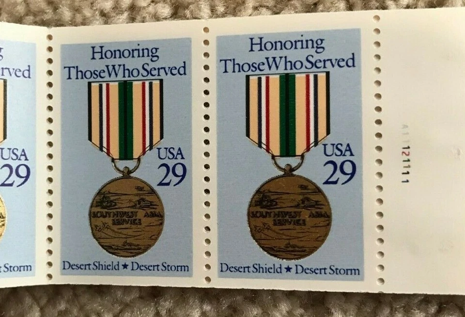 SCOTT BK190 DESERT STORM COMPLETE BOOKLET - 4 PANES OF 5 MNH STAMPS (#2552) - Image 4 of 4