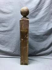 Antique VTG Hardwood Interior Ball Top Finial Staircase Post 5x34 Old 1732-24B