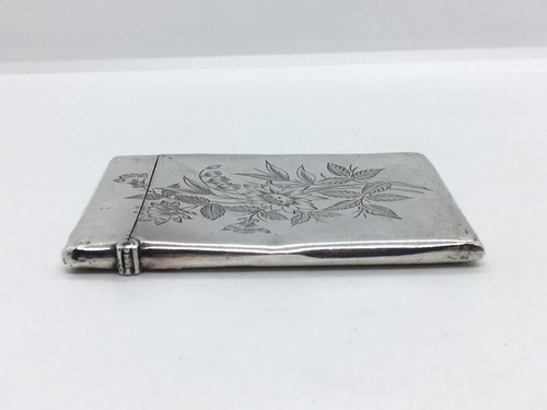 Custodia carta argento sterling antica ornata - movimento estetico/floreale - Foto 10 di 17