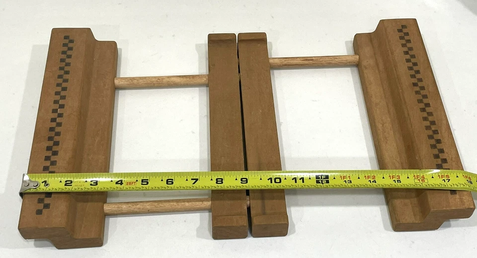 Cazuela de madera para chef mimado plato remache ajustable gres soporte para platos EE. UU. Foto 3 de 4