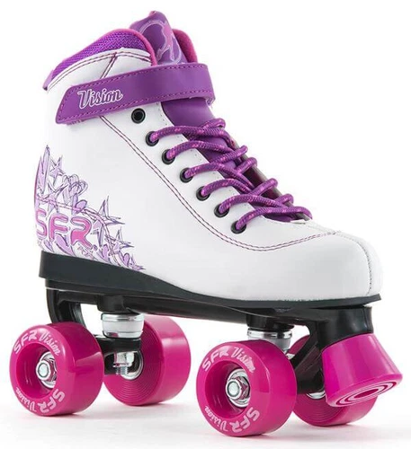 SFR Vision II Quad Skates Mädchen Rollschuhe Weiß Pink 