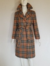 Burberry`s  lässiger sehr femininer karierter Mantel Trenchcoat Retro Wolle