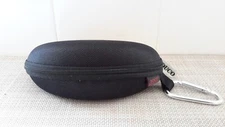 Duco Clamshell Portable Storage Zipper Carabiner Glasses Sunglass Hard Case EUC