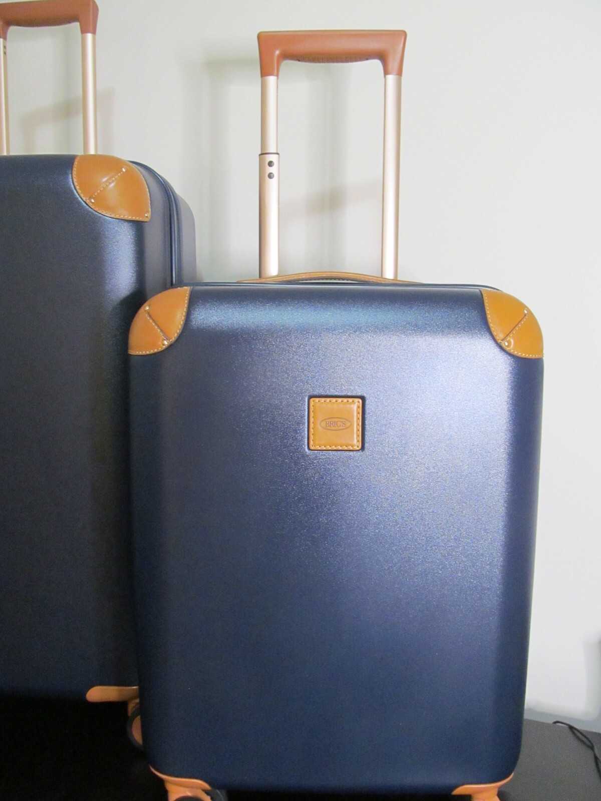 Bric's Luggage Set, Milano, ItalyBlue/Saddle 22" Carry On & 27" Check