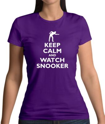 Keep Calm And Watch Snooker - Womens T-Shirt - 147 Crucible Player Ronnie Cue
