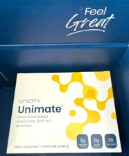 Unicity Unimate Lemon Flavor 30 Packs - Exp 2027