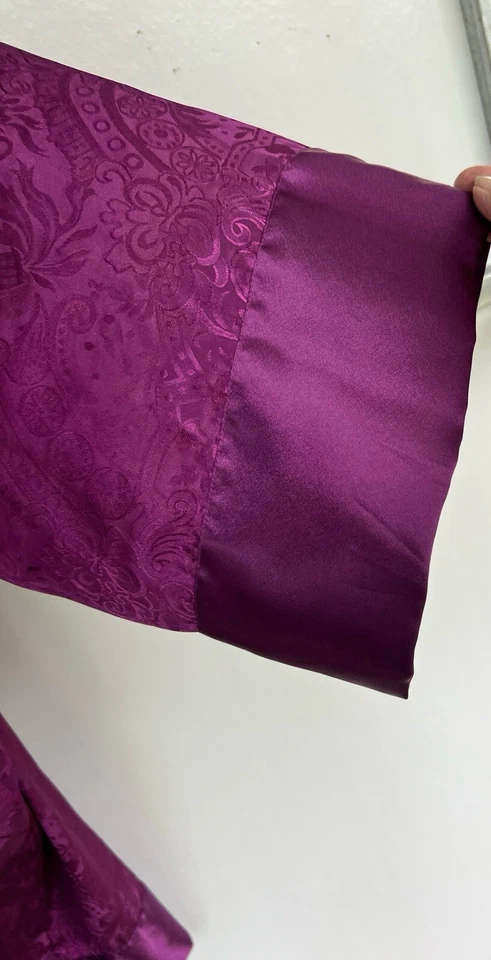 Victoria's Secret золотой этикетки халат кимоно M/L винтажный фиолетовый цветочный милый Y2K - Изображение 3 из 4