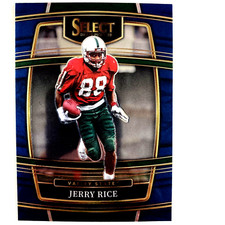Jerry Rice 2022 Panini Select Draft Picks Blue Card #53 Delta Devils