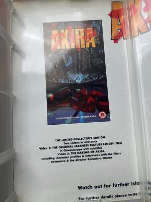 Akira 1991 UK Collector's Edition Double VHS Rare Anime Cyberpunk