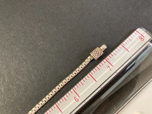 Bracciale Catena Maglia Boston Argento Sterling .925 3 mm 7,25" Fibbia Gancio 5 grammi - Foto 7 di 13