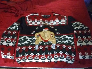 sumo santa sweater
