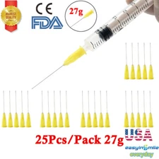 25X Dental Lab End-Closed Side Hole Needle Tips 27g Syringes Irrigation Endo Tip