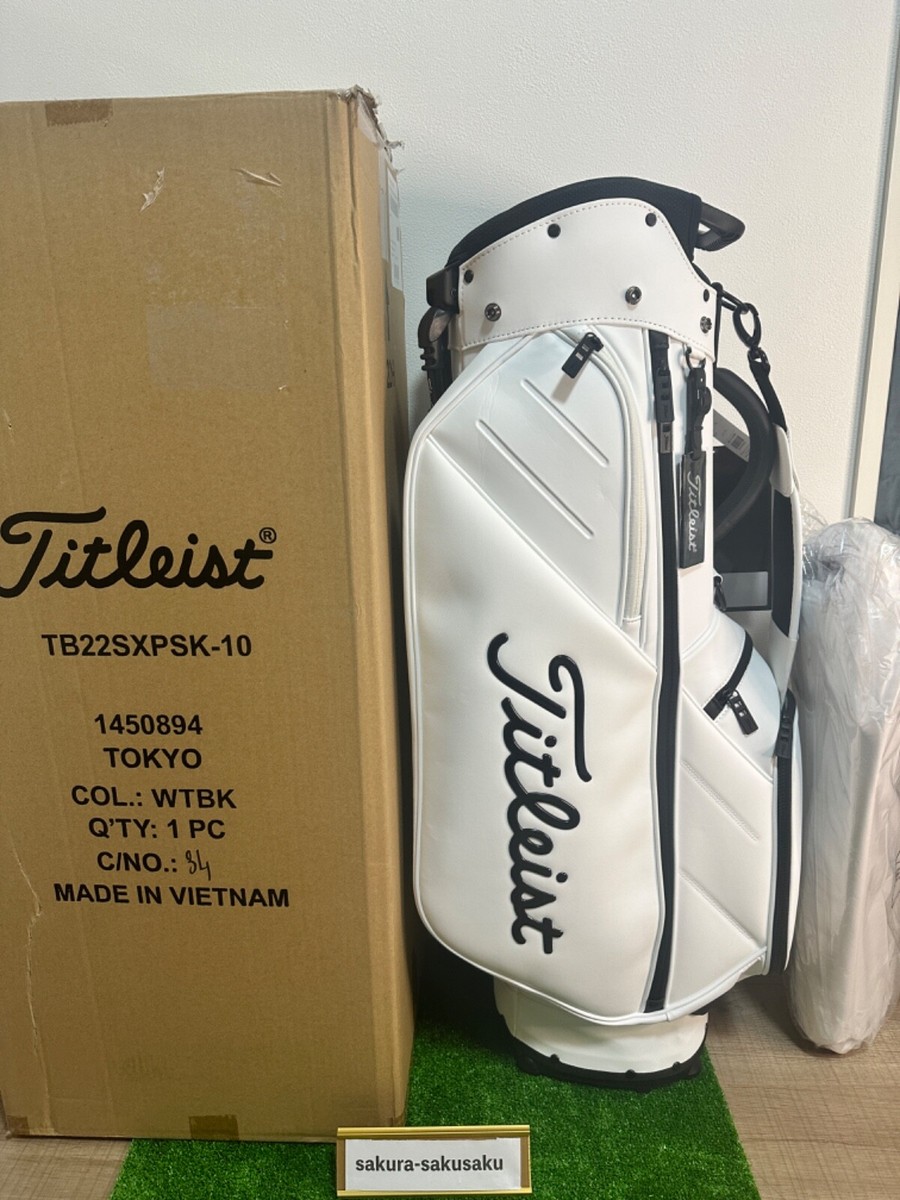 TITLEIST Golf Men's Stand Caddy Bag 9 x 47 Inch 3.4kg White TITLEIST Golf Men's Stand Caddy Bag 9 x 47 Inch 3.4kg White
