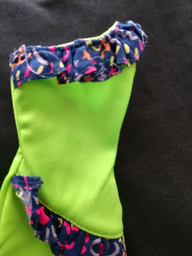 Barbie Doll Fashion LIME GREEN Dress RUFFLED TRIM - Picture 11 of 12