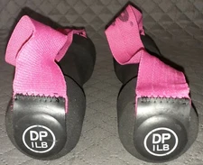 2 Dumbbells 1 Pound Each Pink Handles 