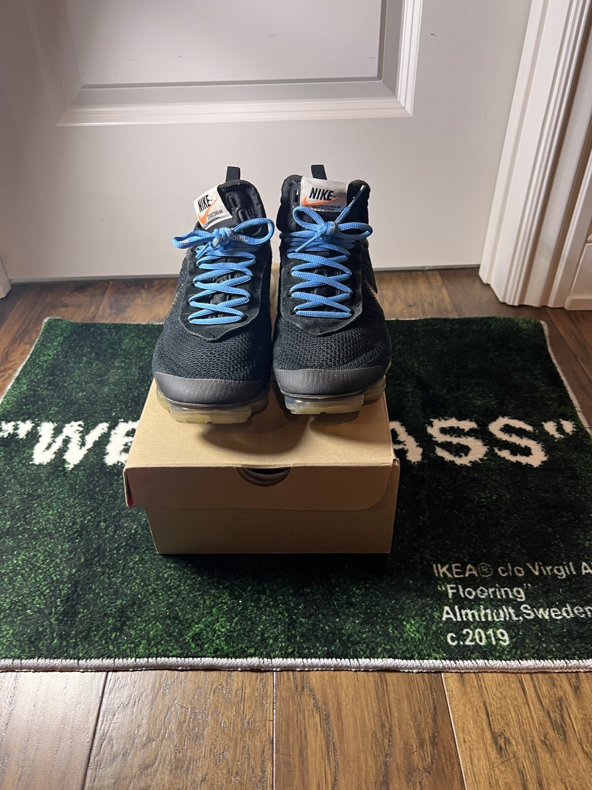 OFF WHITE X NIKE Taglia 9 Nike Air VaporMax x BIANCO SPORCO parte 2 2018 AA3831 002
