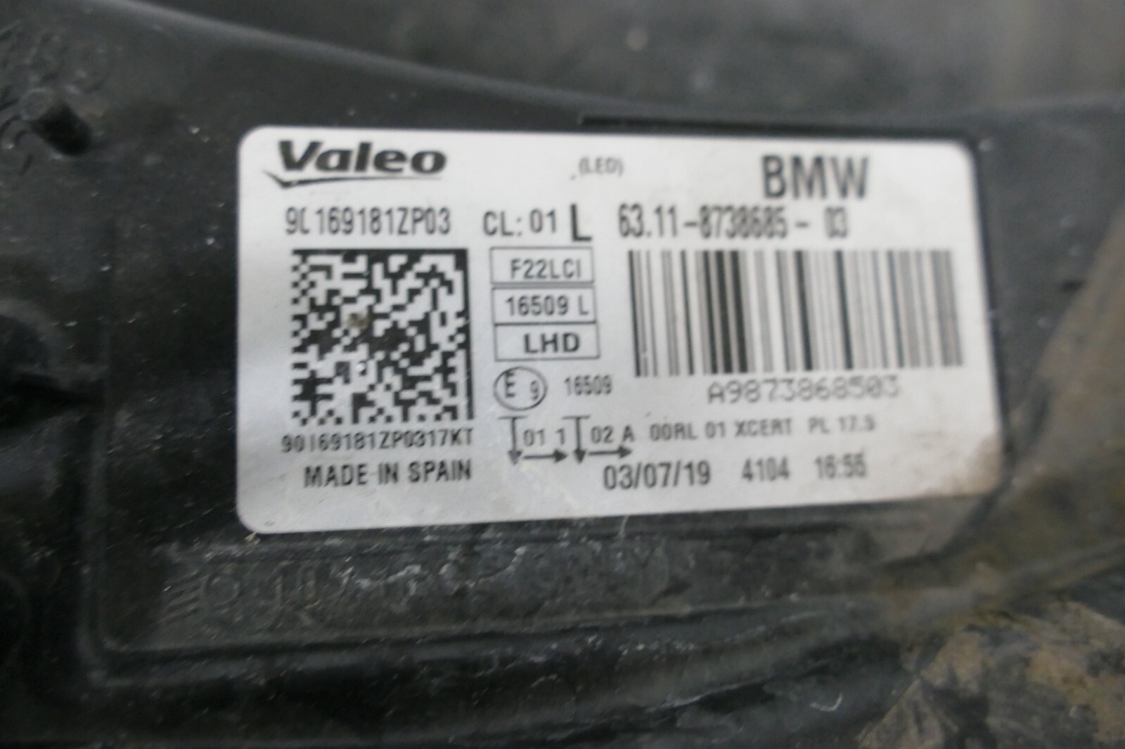 BMW M2 F22 8738685 LED links Frontscheinwerfer Scheinwerfer  