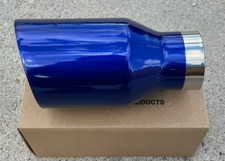 Authentic Netami 2508bl Super Gloss Usa Blue Double Wall 4in Single Exhaust Tip Authentic Netami 2508bl Super Gloss Usa Blue Double Wall 4in Single Exhaust Tip