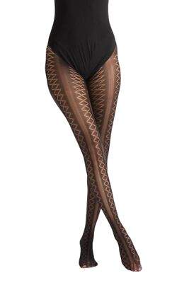 Gi&Gi Damen-Strumpfhose 80 Den mit Muster Optik Alltag Freizeit N.1508