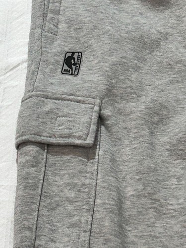 NBA Sweatpants Small Gray Cargo Joggers Offical Logo Atheisure Pants 28X29 - Picture 5 of 7